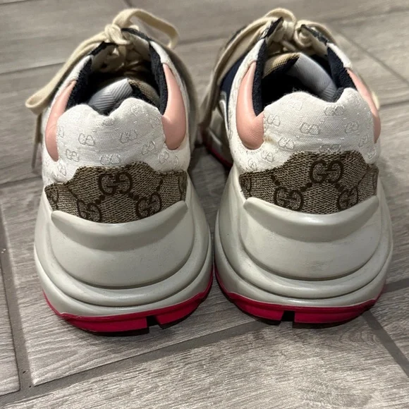 Gucci Women's Sneakers with Pink and Blue Design - Picture 3 of 8